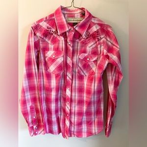 But & Bridle Women’s Western Button-up Shirt Sz S